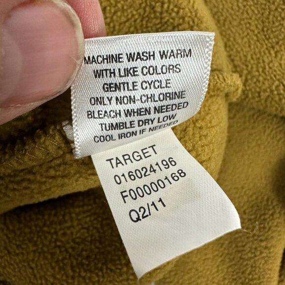 Merona Womens Olive Full-Zip Fleece Jacket Size Large - Picture 5 of 5